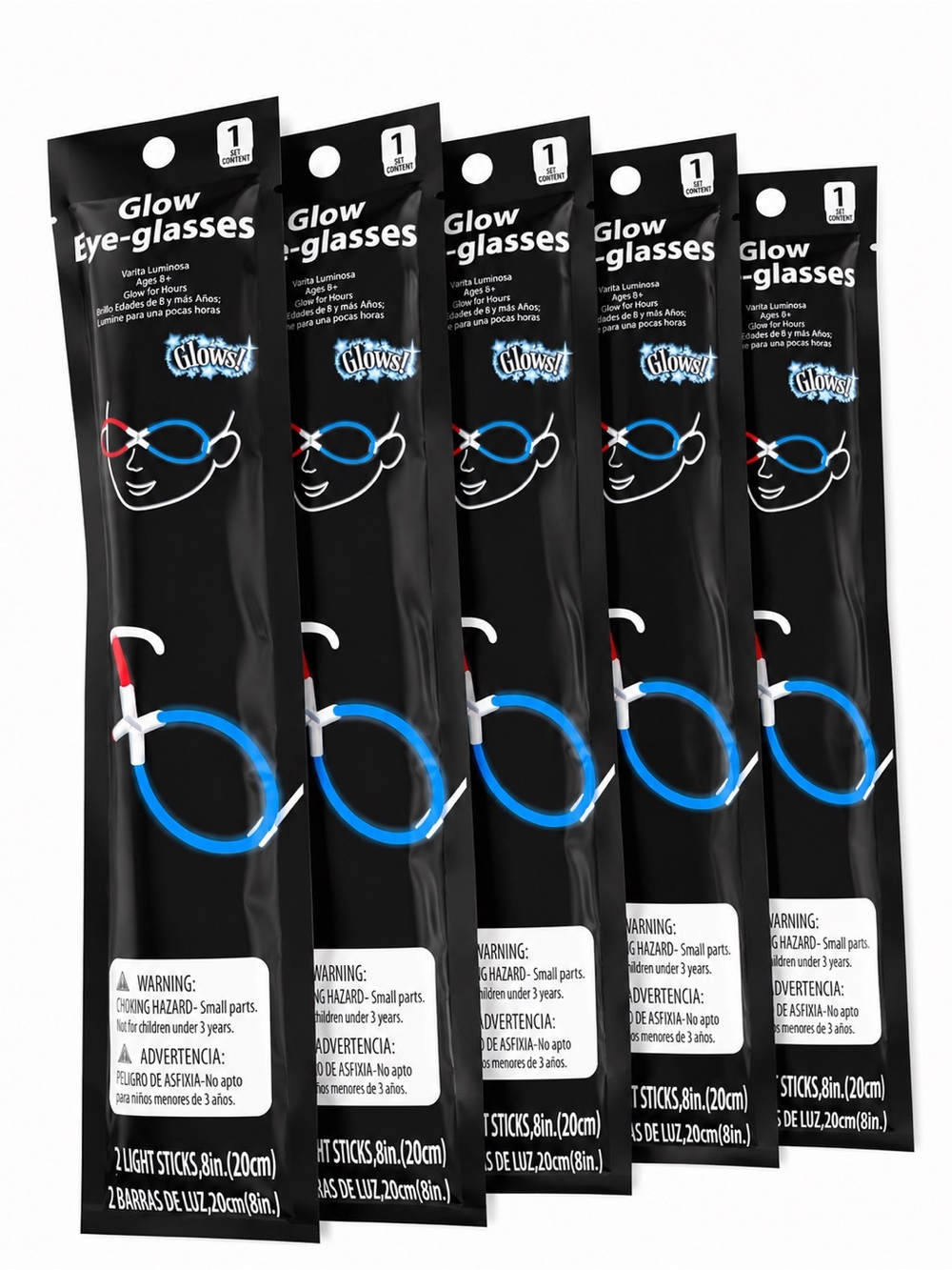 Glow Eye-Glasses - 5 individual